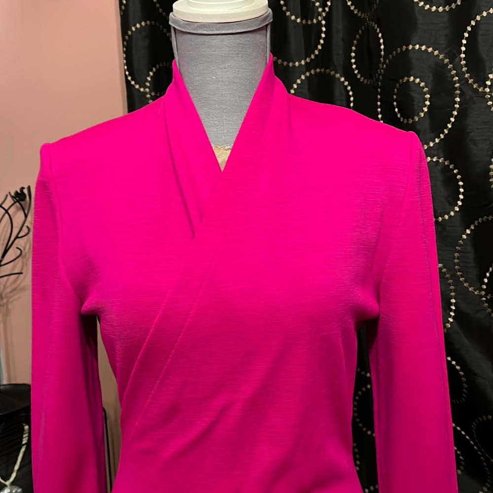 🎉HOST PICK🎉 Patrick Kelly - RARE vintage electric pink wool surplice top
